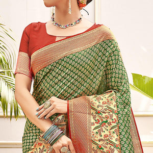 green-woven-art-silk-saree-144494