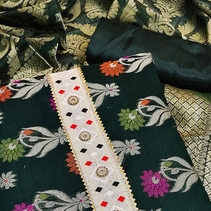 green-woven-banarasi-dress-material-143063