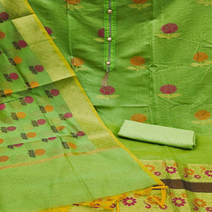 green-woven-banarasi-jacqaurd-dress-material-144046