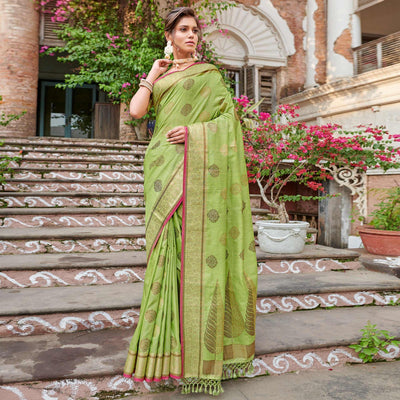 green-woven-banarasi-silk-saree-2
