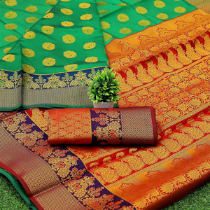 green-woven-banarasi-silk-saree-143169