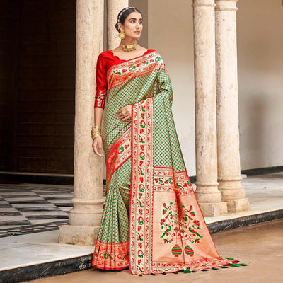green-woven-banarasi-silk-saree-4