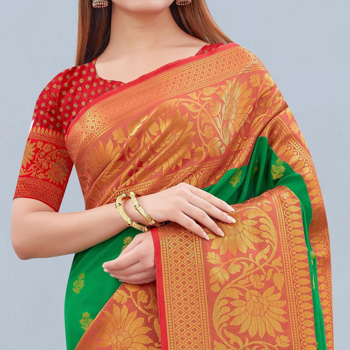 green-woven-banarasi-silk-saree-143181