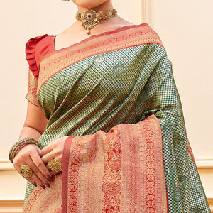 green-woven-banarasi-silk-saree-5