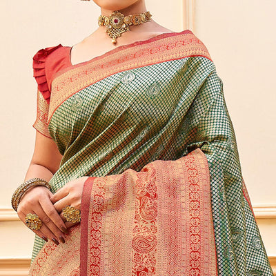green-woven-banarasi-silk-saree-5
