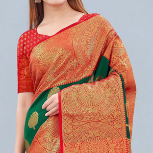 green-woven-banarasi-silk-saree-143185