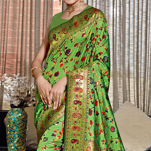 green-woven-banarasi-silk-saree-145482