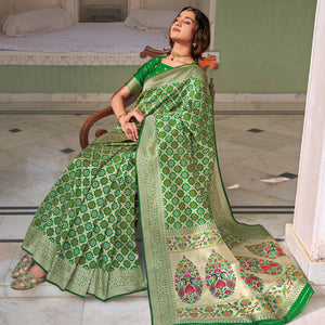 green-woven-banarasi-silk-saree-1