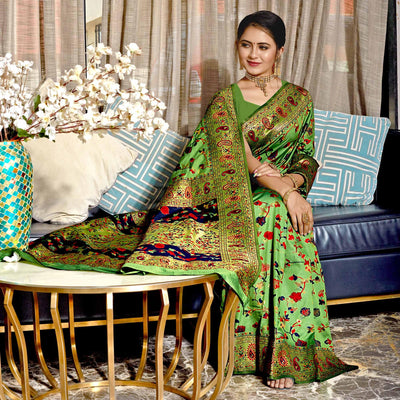 green-woven-banarasi-silk-saree-145482