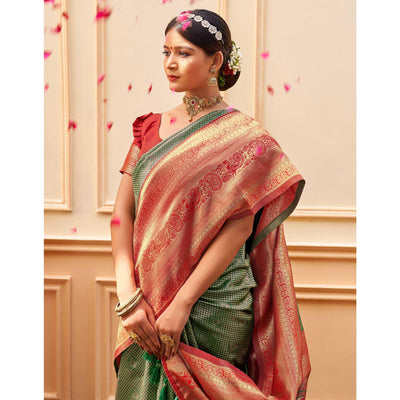 green-woven-banarasi-silk-saree-5