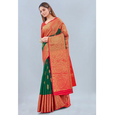 green-woven-banarasi-silk-saree-143185