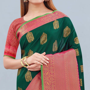 green-woven-banarasi-silk-saree-143194