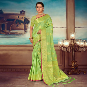 green-woven-banarasi-silk-saree-with-tassels-1
