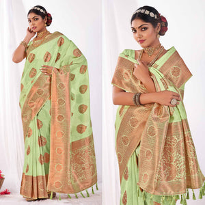 green-woven-banarasi-style-linen-saree