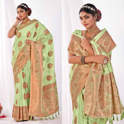 green-woven-banarasi-style-linen-saree