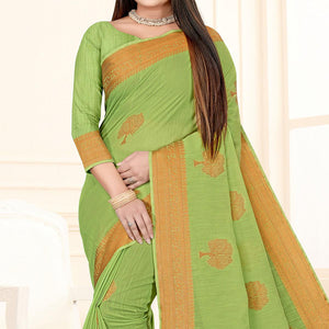 green-woven-cotton-silk-saree-143826