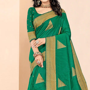 green-woven-cotton-silk-saree-143798