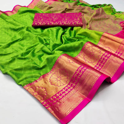 green-woven-cotton-silk-saree-142984
