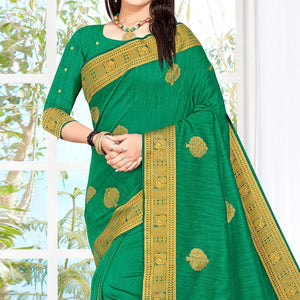 green-woven-cotton-silk-saree-143799