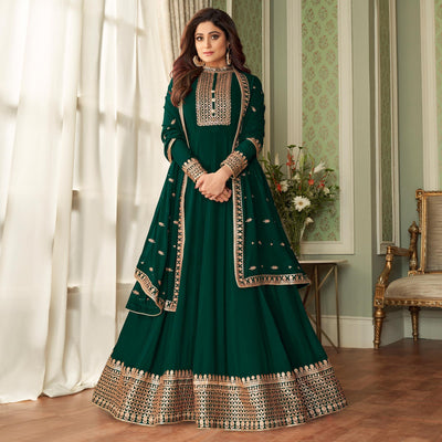 green-partywear-woven-georgette-anarkali-suit