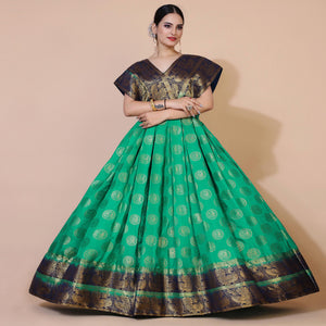 green-woven-jacquard-anarkali-style-gown