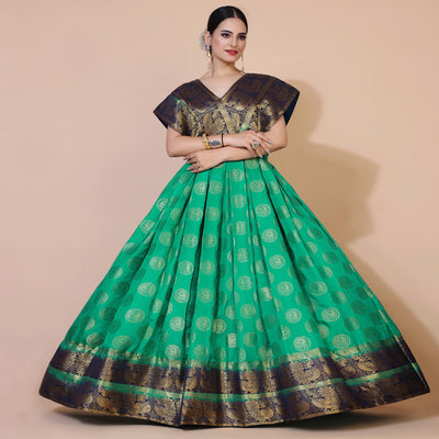 green-woven-jacquard-anarkali-style-gown