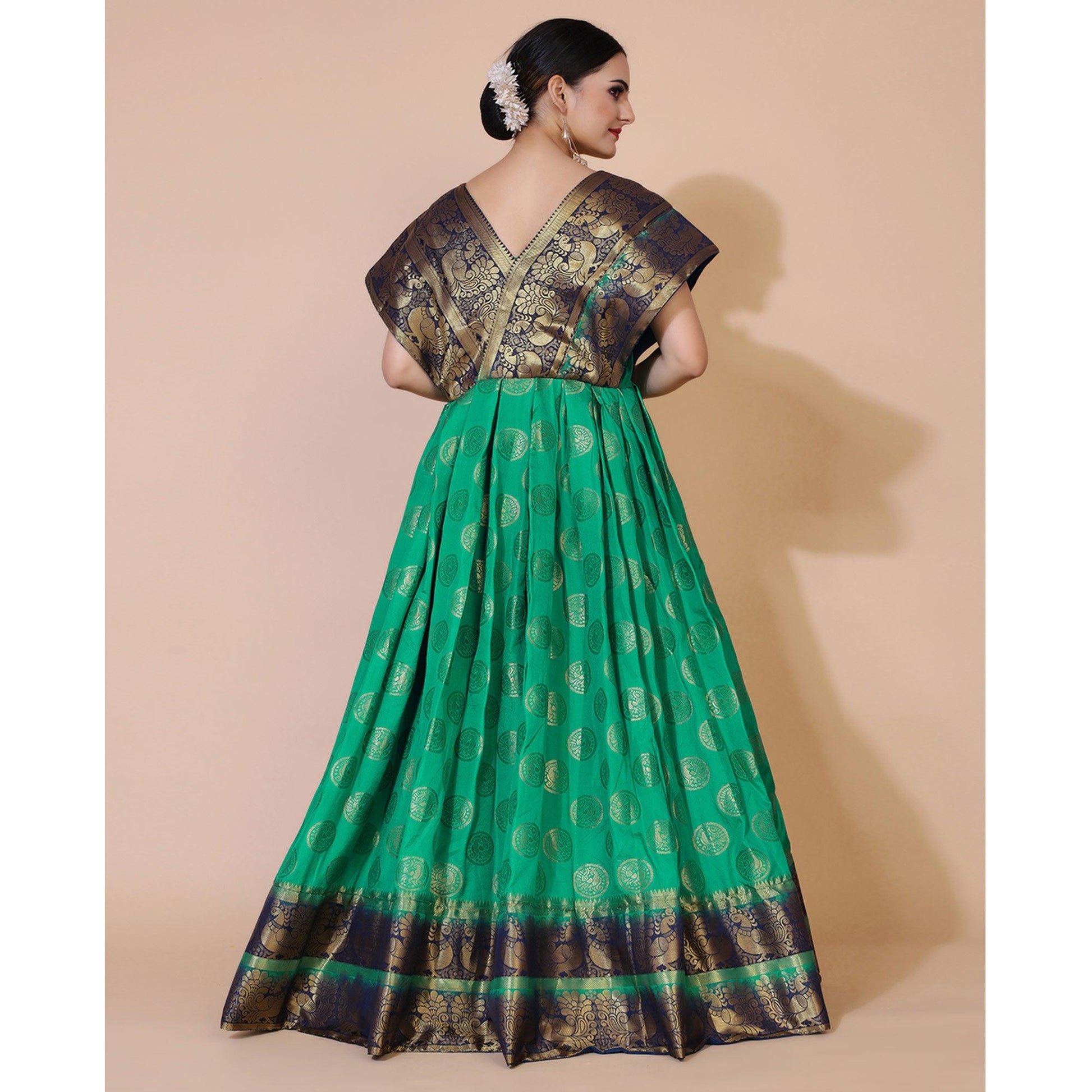 green-woven-jacquard-anarkali-style-gown