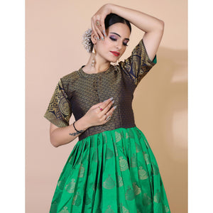 green-woven-jacquard-anarkali-style-gown-1