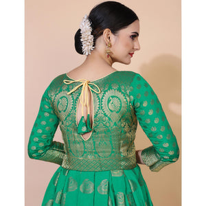 green-woven-jacquard-anarkali-style-gown-2