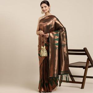 green-woven-kanjivaram-silk-saree-with-tassels