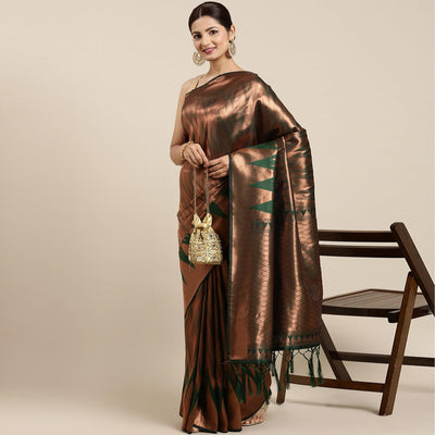 green-woven-kanjivaram-silk-saree-with-tassels