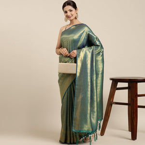blue-woven-kanjivaram-silk-saree-with-tassels-1