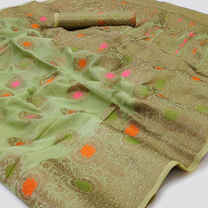 green-woven-organza-saree-1
