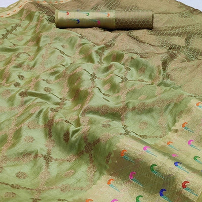 green-woven-organza-saree-144373