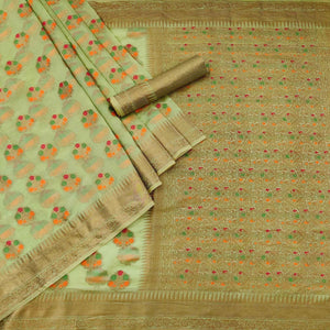 green-woven-organza-saree