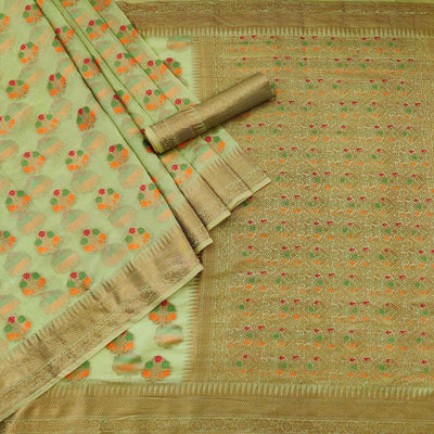 green-woven-organza-saree