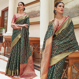 green-woven-patola-banarasi-silk-saree-144252