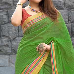 green-festive-wear-woven-kesar-cotton-saree-112144