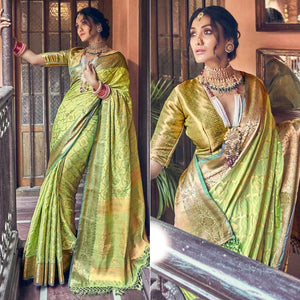 green-woven-pure-silk-saree-with-tassels-144068