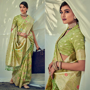 green-woven-pure-silk-saree-with-tassels-144179