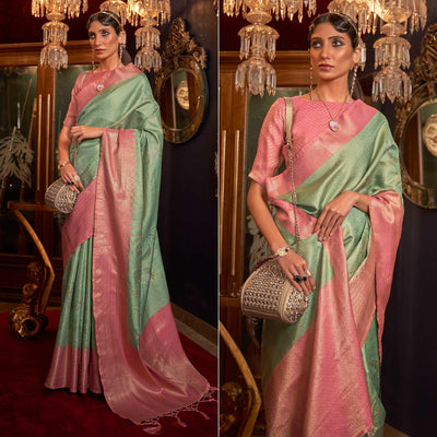 green-woven-pure-silk-saree-with-tassels-145117