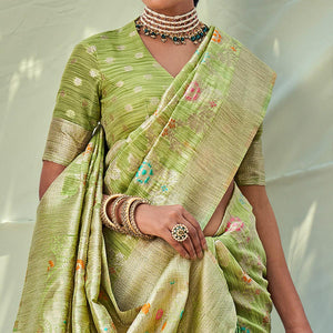 green-woven-pure-silk-saree-with-tassels-144179