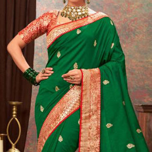 green-woven-pure-silk-saree-with-tassels-1