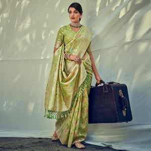 green-woven-pure-silk-saree-with-tassels-144179