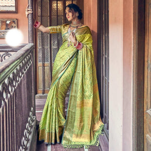 green-woven-pure-silk-saree-with-tassels-144068