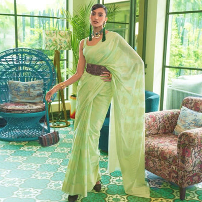 green-woven-sequence-handloom-silk-saree