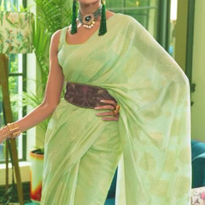 green-woven-sequence-handloom-silk-saree