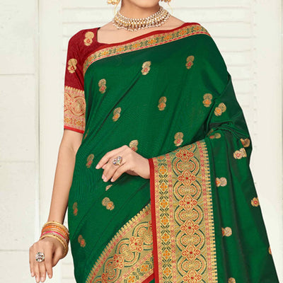 green-woven-pure-silk-saree-144923