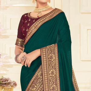 green-woven-vichitra-silk-saree