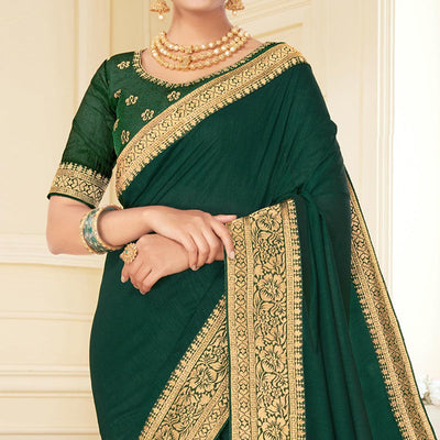 green-woven-vichitra-silk-saree-1